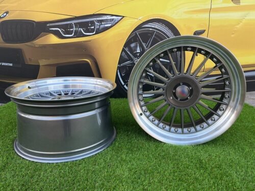 Alpina style with lip 19X8.5J 5X112/5X120 ET25 74.1 Grey with polished lip ( BMW 3-5-6-8 E46/E90/E39/E60/E63/E31 )