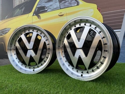 VW Classic style 17X7.5J 5X100 ET30 57.1 Black with face machined