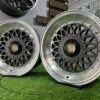 Porsche Mesh Mags BBS Design 15X8J 4X100/4X108 ET25 73.1 Grey gunmetal with polished lip ( BMW E30, VW Golf/Jetta, AUDI 80/90/200/Coupe )