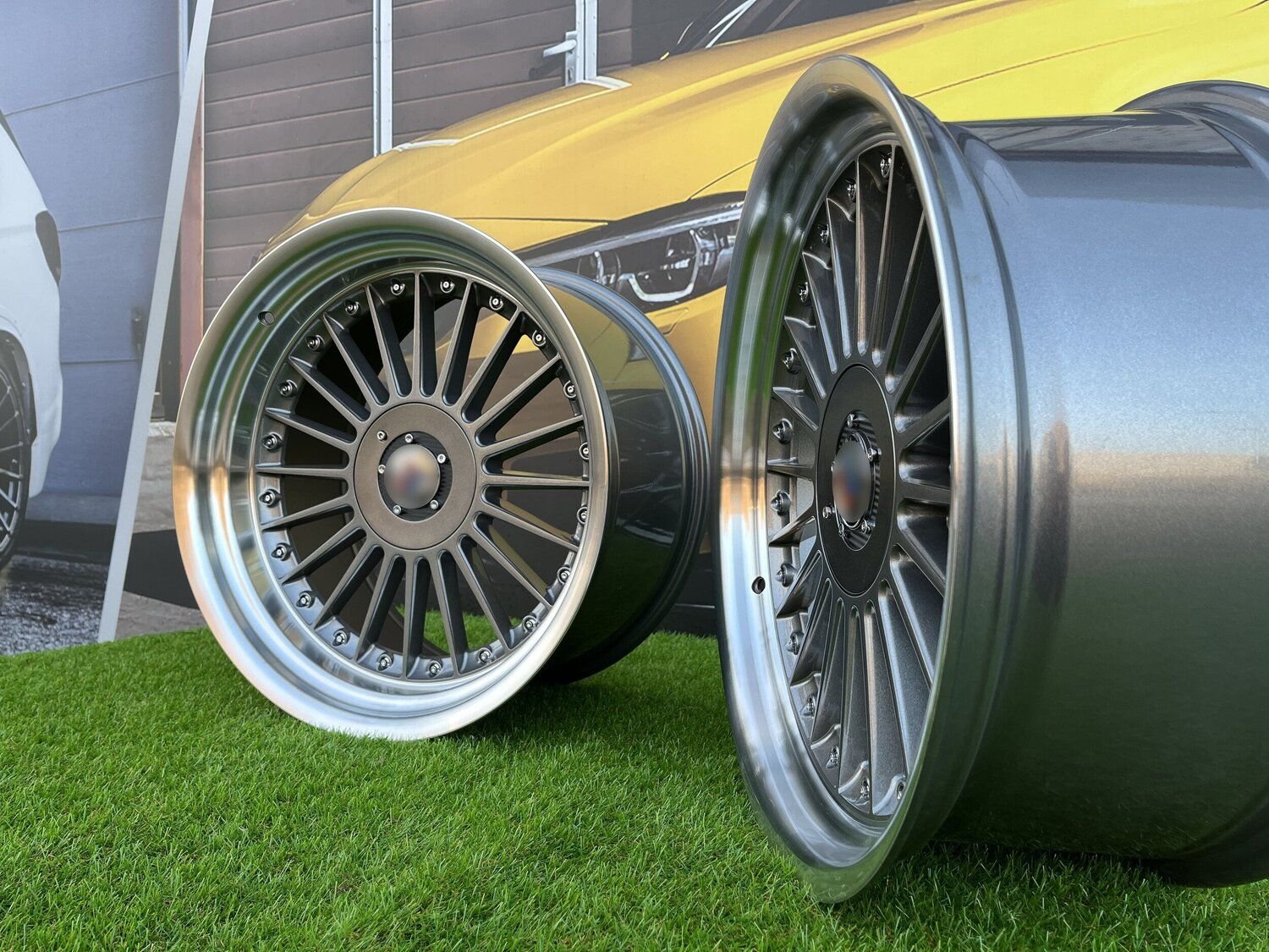 Alpina style with lip 19X8.5J 5X112/5X120 ET25 74.1 Grey with polished lip ( BMW 3-5-6-8 E46/E90/E39/E60/E63/E31 ) 9