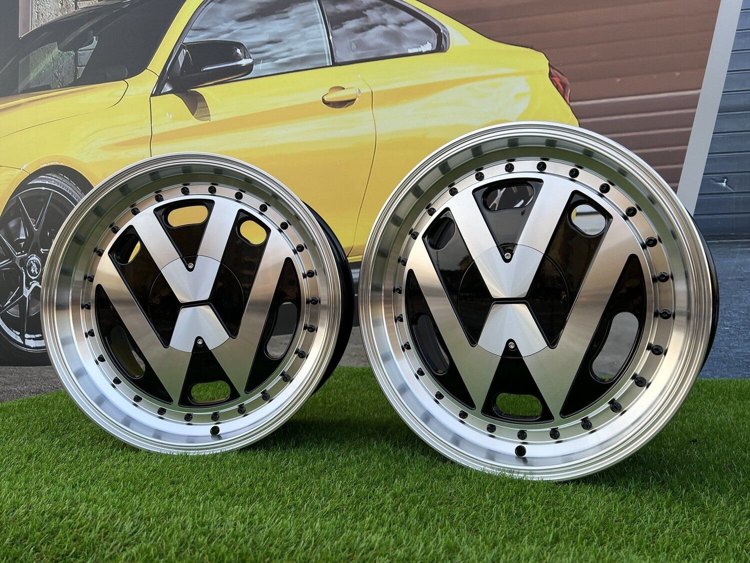 VW Classic style 17X7.5J 5X112 ET30 57.1 Black with Diamond Cut face and lip (Volkswagen, Audi, Mercedes - Benz, Seat, Skoda, Cupra) 10