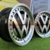 VW Classic style 15X6.5J 4X100/5X100 ET30 57.1 Black with Diamond Cut face and lip ( BMW E30, VW Golf/Jetta, AUDI 80/Coupe/A3, Mazda MX )
