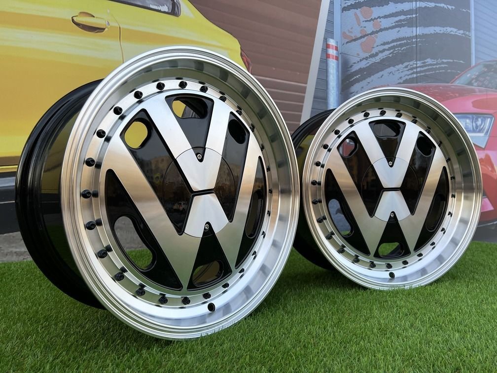 VW Classic style 17X7.5J 5X100 ET30 57.1 Black with face machined 9