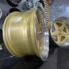 Ferrari Azev style 17X10J 4X100/4X114.3 ET15 73.1 Gold with polished lip