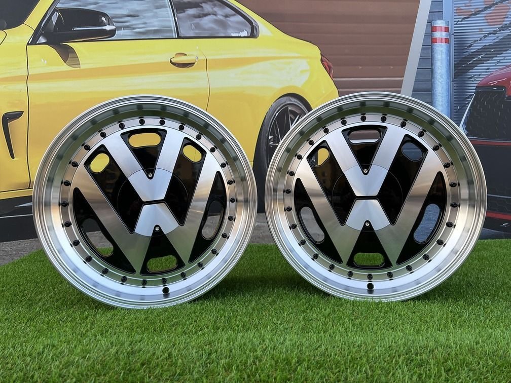 VW Classic style 17X7.5J 5X100 ET30 57.1 Black with face machined 10
