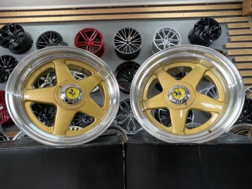 Ferrari Azev style 17X10J 4X100/4X114.3 ET15 73.1 Gold with polished lip