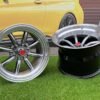Watanabe Rota style 15X10.5J 4X100/4X114.3 ET -15 73.1 Hyperblack with Diamond cut lip ( Mazda MX RX, VW, BMW E30, Honda, JDM cars )