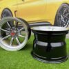 Watanabe Rota style 15X9J 4X100/4X114.3 ET0 73.1 Hyperblack with Diamond cut lip ( Mazda MX RX, VW, BMW E30, Honda, JDM cars )