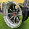 Watanabe Rota style 15X10.5J 4X100/4X114.3 ET -15 73.1 Hyperblack with Diamond cut lip ( Mazda MX RX, VW, BMW E30, Honda, JDM cars )