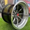 Watanabe Rota style 15X10.5J 4X100/4X114.3 ET -15 73.1 Hyperblack with Diamond cut lip ( Mazda MX RX, VW, BMW E30, Honda, JDM cars )
