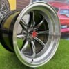 Watanabe Rota style 15X10.5J 4X100/4X114.3 ET -15 73.1 Hyperblack with Diamond cut lip ( Mazda MX RX, VW, BMW E30, Honda, JDM cars )