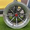 Watanabe Rota style 15X10.5J 4X100/4X114.3 ET -15 73.1 Hyperblack with Diamond cut lip ( Mazda MX RX, VW, BMW E30, Honda, JDM cars )
