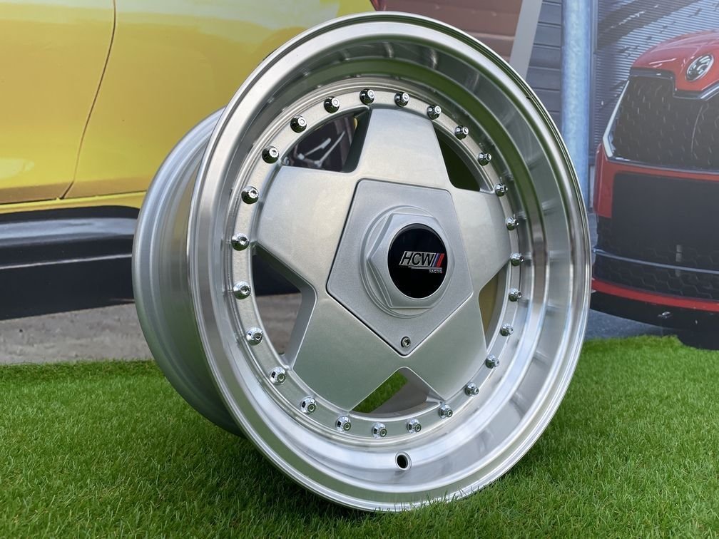 Bahar Borbet A Style 15X7J 4X100/4X108 ET30 73.1 Silver with Diamond Cut lip 3