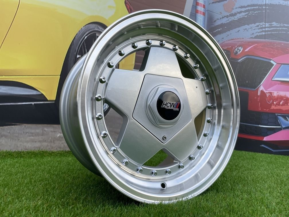 Bahar Borbet A Style 15X7J 4X100/4X108 ET30 73.1 Silver with Diamond Cut lip 4