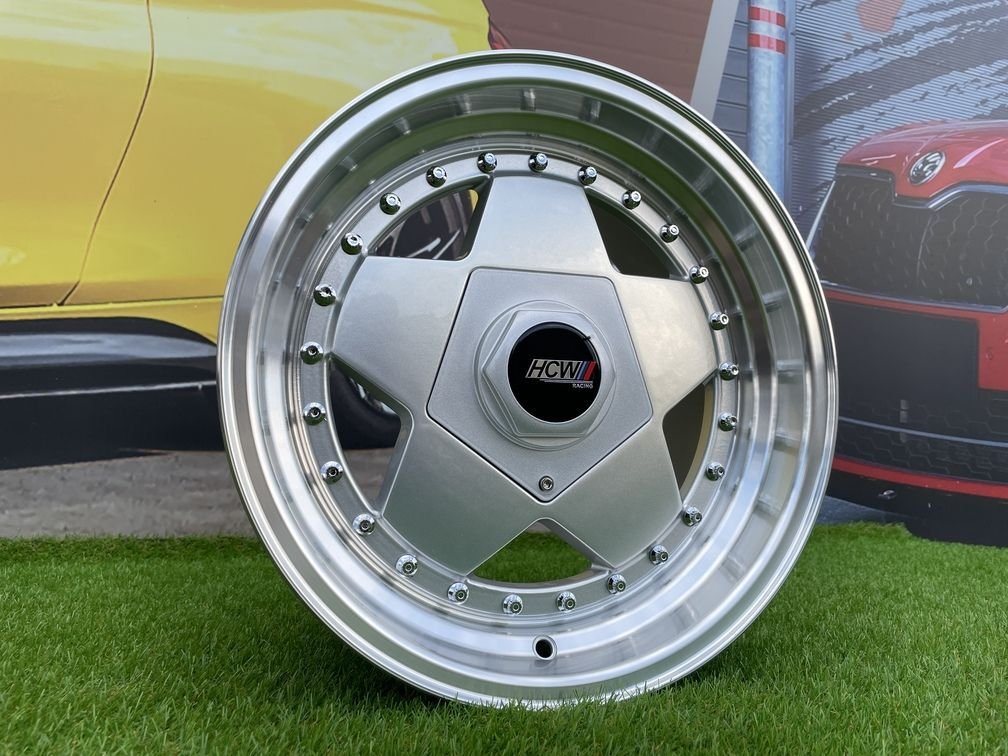 Bahar Borbet A Style 15X7J 4X100/4X108 ET30 73.1 Silver with Diamond Cut lip 5