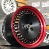 JDM Ronal Turbo style 16X8J 5X114.3 ET25 73.1 Black matt with red lip