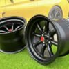 Watanabe Rota style 15X10.5J 4X100/4X114.3 ET -15 73.1 Matt black ( Mazda MX RX, VW, BMW E30, Honda, JDM cars )