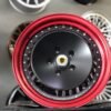 JDM Ronal Turbo style 16X8J 5X114.3 ET25 73.1 Black matt with red lip
