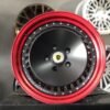 JDM Ronal Turbo style 16X8J 5X114.3 ET25 73.1 Black matt with red lip