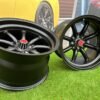 Watanabe Rota style 15X10.5J 4X100/4X114.3 ET -15 73.1 Matt black ( Mazda MX RX, VW, BMW E30, Honda, JDM cars )