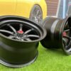Watanabe Rota style 15X9J 4X100/4X114.3 ET0 73.1 Matt black ( Mazda MX RX, VW, BMW E30, Honda, JDM cars )