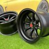 Watanabe Rota style 15X10.5J 4X100/4X114.3 ET -15 73.1 Matt black ( Mazda MX RX, VW, BMW E30, Honda, JDM cars )