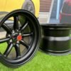 Watanabe Rota style 15X9J 4X100/4X114.3 ET0 73.1 Matt black ( Mazda MX RX, VW, BMW E30, Honda, JDM cars )
