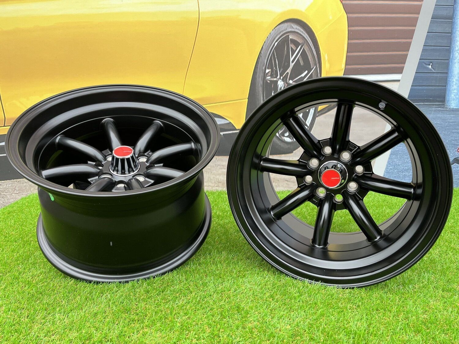 Watanabe Rota style 15X10.5J 4X100/4X114.3 ET -15 73.1 Matt black ( Mazda MX RX, VW, BMW E30, Honda, JDM cars ) 9