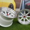 Watanabe Rota style 15X9J 4X100/4X114.3 ET0 73.1 White with Diamond cut lip ( Mazda MX RX, VW, BMW E30, Honda, JDM cars )