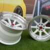 Watanabe Rota style 15X10.5J 4X100/4X114.3 ET -15 73.1 White with Diamond cut lip ( Mazda MX RX, VW, BMW E30, Honda, JDM cars )