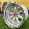 Watanabe Rota style 15X10.5J 4X100/4X114.3 ET -15 73.1 White with Diamond cut lip ( Mazda MX RX, VW, BMW E30, Honda, JDM cars )