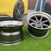 Watanabe Rota style 15X9J 4X100/4X114.3 ET0 73.1 Grey with Diamond cut lip ( Mazda MX RX, VW, BMW E30, Honda, JDM cars )