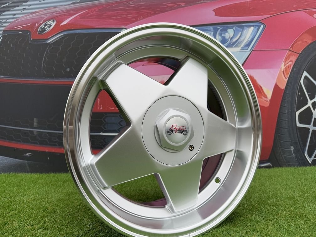 Borbet A Style R16X7J 4x100/4x114.3 ET20 67.1 Silver with Diamond cut lip for BMW E30, Audi, VW 5