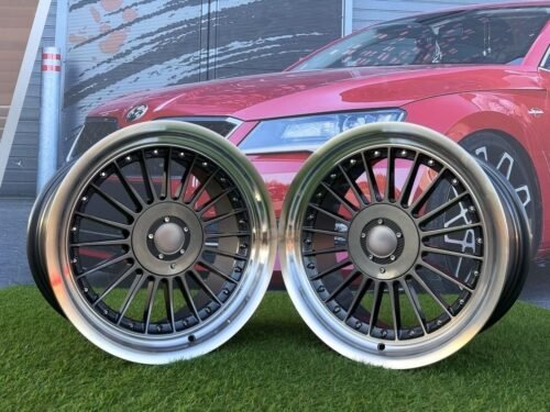 Alpina Classic Style R17X8J 5X112/5X120 ET20 72.6 Grey with Diamond cut lip and silver rivets