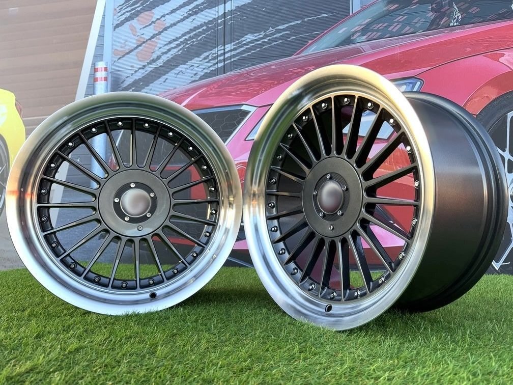 Alpina Classic Style  R17X9J 5X112/5X120 ET15 72.6 Grey with Diamond cut lip and silver rivets 3