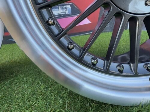 Alpina Classic Style  R17X9J 5X112/5X120 ET15 72.6 Grey with Diamond cut lip and silver rivets