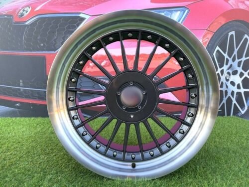 Alpina Classic Style  R17X9J 5X112/5X120 ET15 72.6 Grey with Diamond cut lip and silver rivets