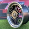 Alpina Classic Style  R17X9J 5X112/5X120 ET15 72.6 Grey with Diamond cut lip and silver rivets