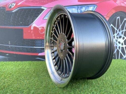 Alpina Classic Style  R17X9J 5X112/5X120 ET15 72.6 Grey with Diamond cut lip and silver rivets