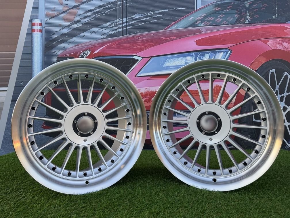 Alpina Classic Style R19X8.5J 5X112/5X120 ET25 74.1 Silver with Diamond cut lip and black rivets