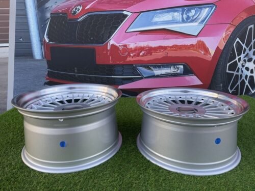 Alpina Classic Style  R19X10J 5X112/5X120 ET20 74.1 Silver with Diamond cut lip and black rivets