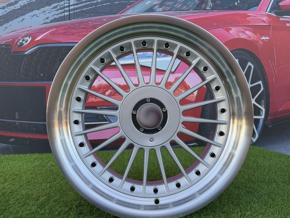 Alpina Classic Style R19X8.5J 5X112/5X120 ET25 74.1 Silver with Diamond cut lip and black rivets 7