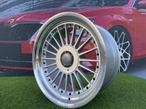 Alpina Classic Style  R19X10J 5X112/5X120 ET20 74.1 Silver with Diamond cut lip and black rivets