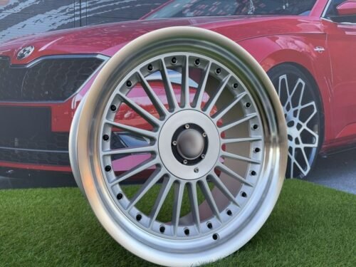 Alpina Classic Style  R19X10J 5X112/5X120 ET20 74.1 Silver with Diamond cut lip and black rivets