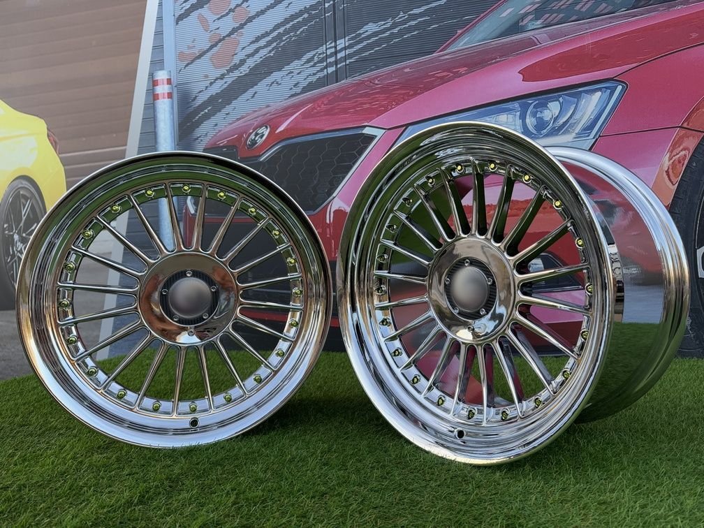 Alpina Classic Style  R17X9J 4X100/5X100 ET15 73.1 Chrome with gold Rivets 4