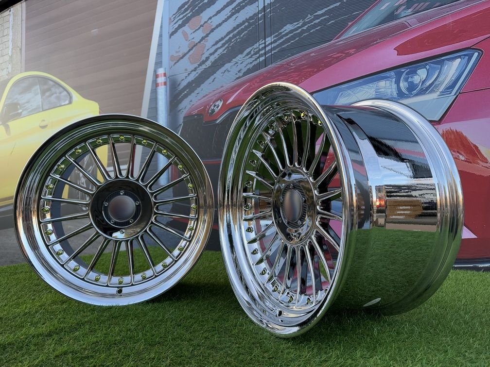 Alpina Classic Style  R17X9J 4X100/5X100 ET15 73.1 Chrome with gold Rivets 5