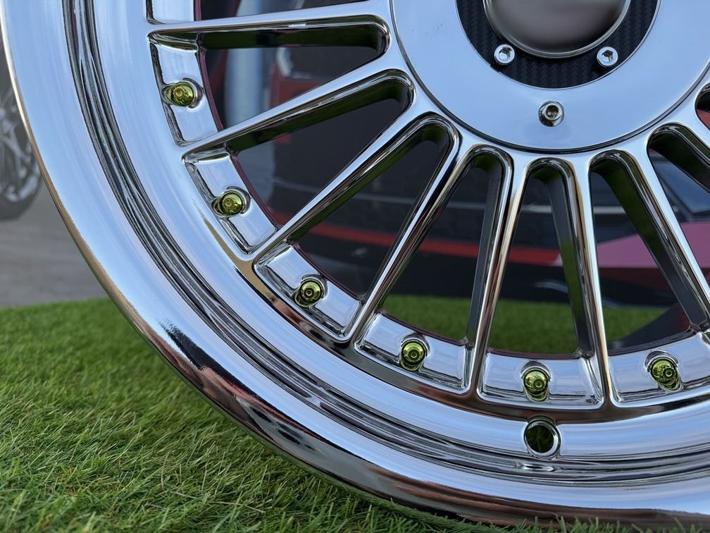 Alpina Classic Style  R17X9J 4X100/5X100 ET15 73.1 Chrome with gold Rivets 6
