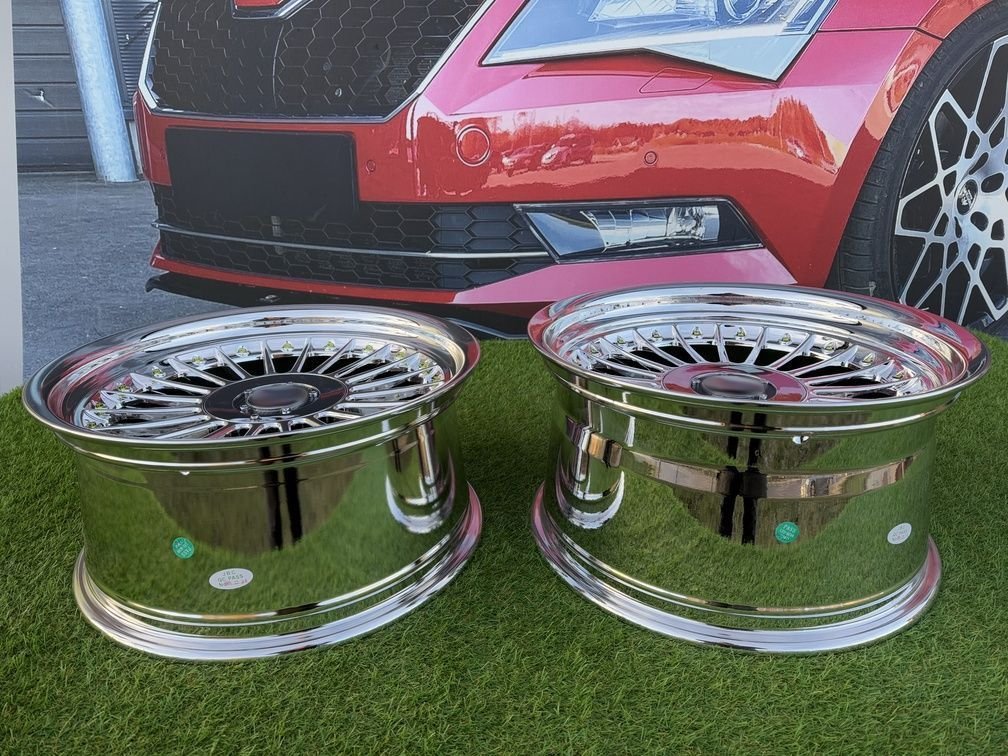 Alpina Classic Style  R17X8J 4X100/5X100 ET20 73.1 Chrome with gold Rivets 7