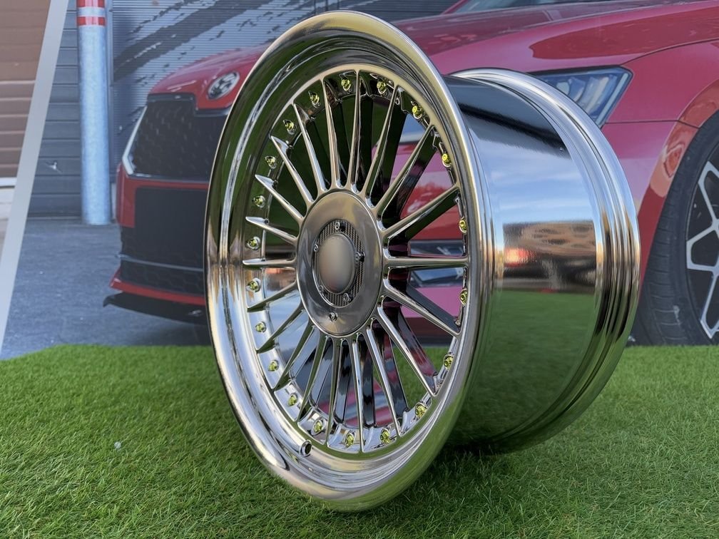 Alpina Classic Style  R17X9J 4X100/5X100 ET15 73.1 Chrome with gold Rivets 10