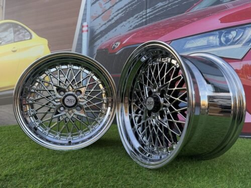 SSR Mesh Formula Style R15X8.25J 4X100 ET20 73.1 Chrome